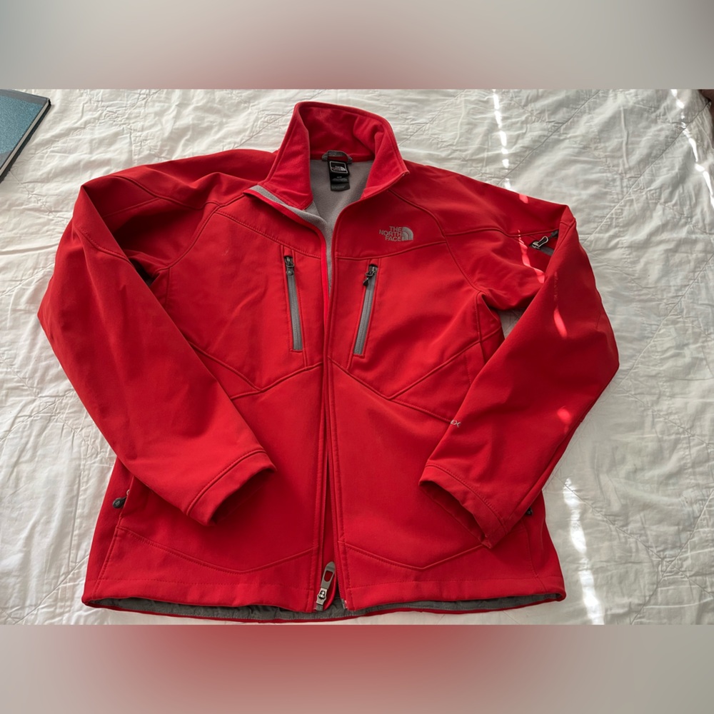 Red Northface warm jacket